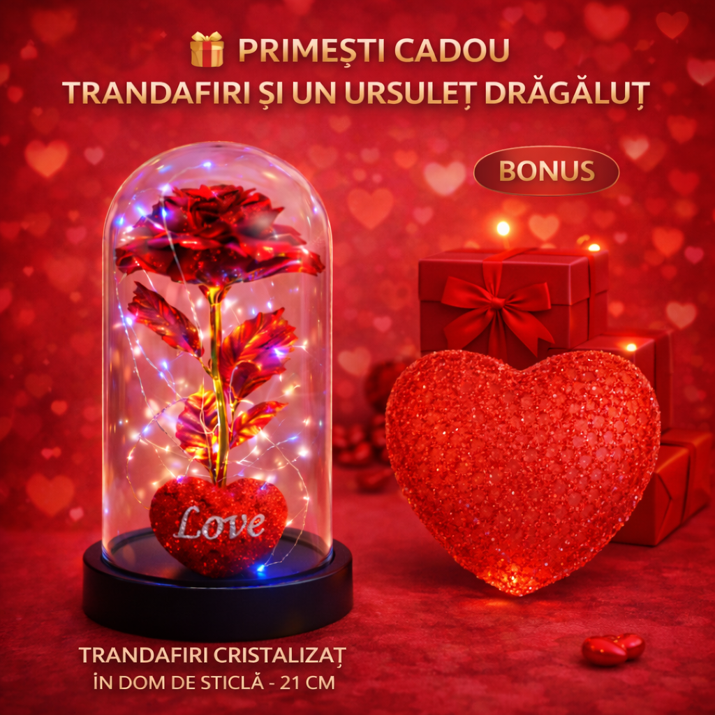 Trandafir Fermecat cu Lumină – RoseMagic™