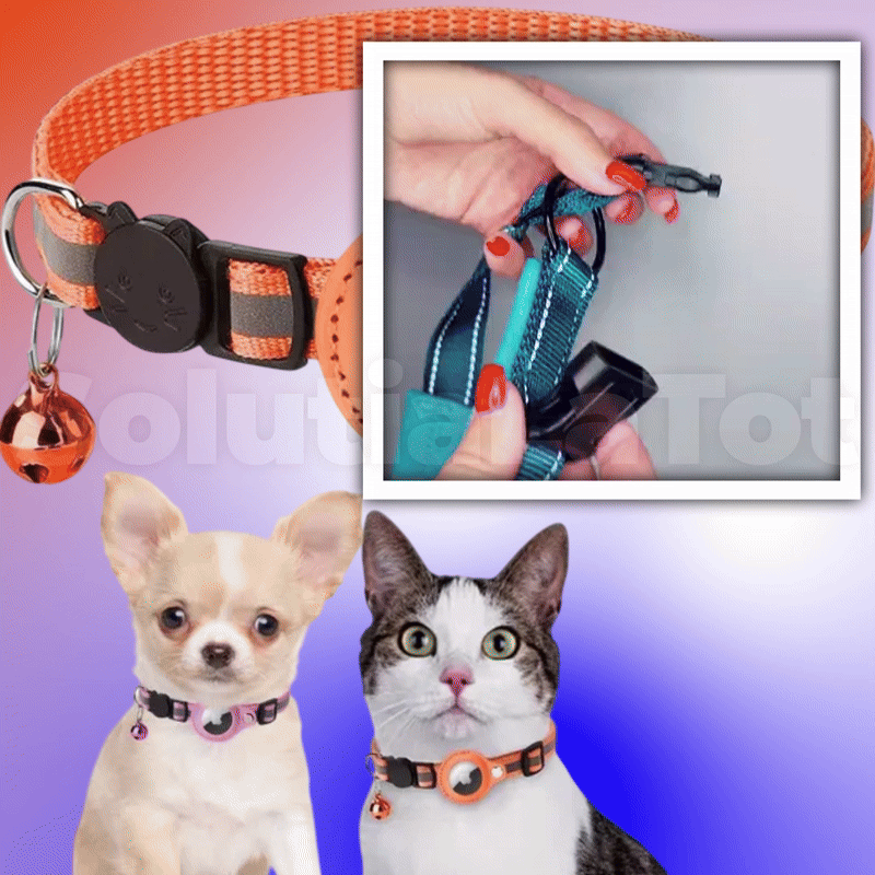 🐾 Guler pentru Animale cu Suport pentru AirTag - AirCollar™