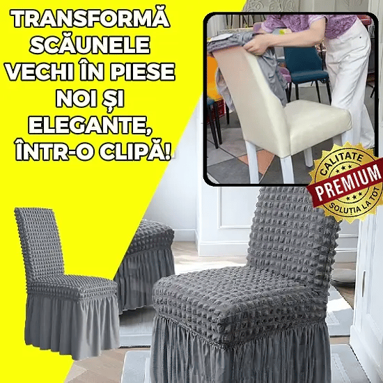 Husă Magică pentru Scaune Deteriorate Gri – CoverLux™