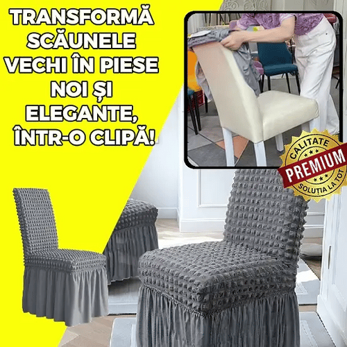 Husă Magică pentru Scaune Deteriorate Gri – CoverLux™