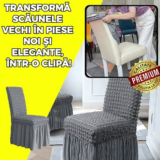 Husă Magică pentru Scaune Deteriorate Gri – CoverLux™