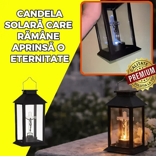 Felinar Solar Negru -EternalGlow™