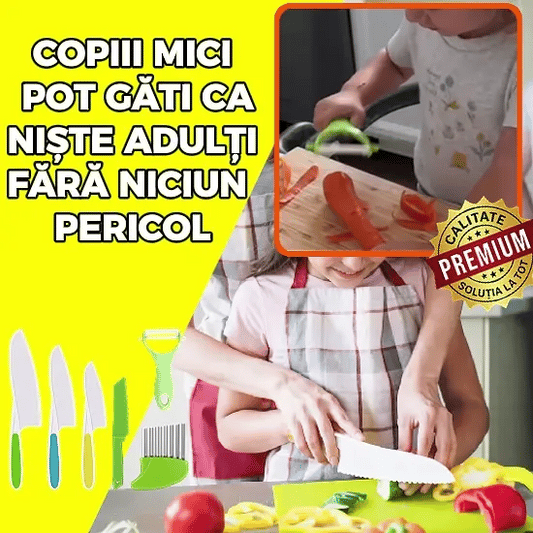 Set ustensile de bucătărie pentru copii Anti-Pericol - KidChef™